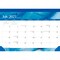 Crackled Blush | 2026 14x10 Inch 18 Months Monthly Desk Pad Calendar | July 2025 - December 2026